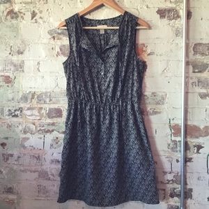 LOFT Black and White Dress